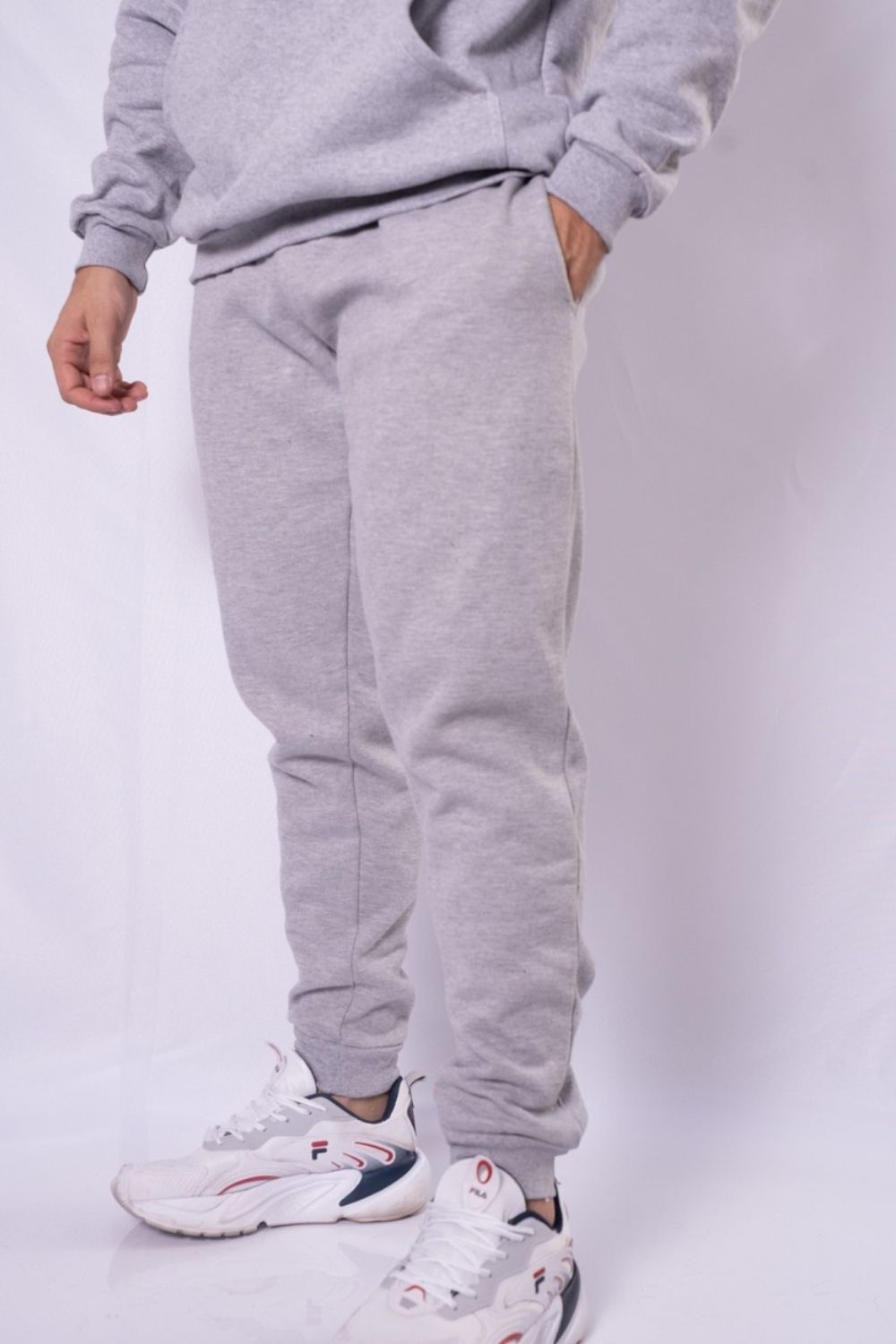 Calça Moletom Masculino Cinza Mescla