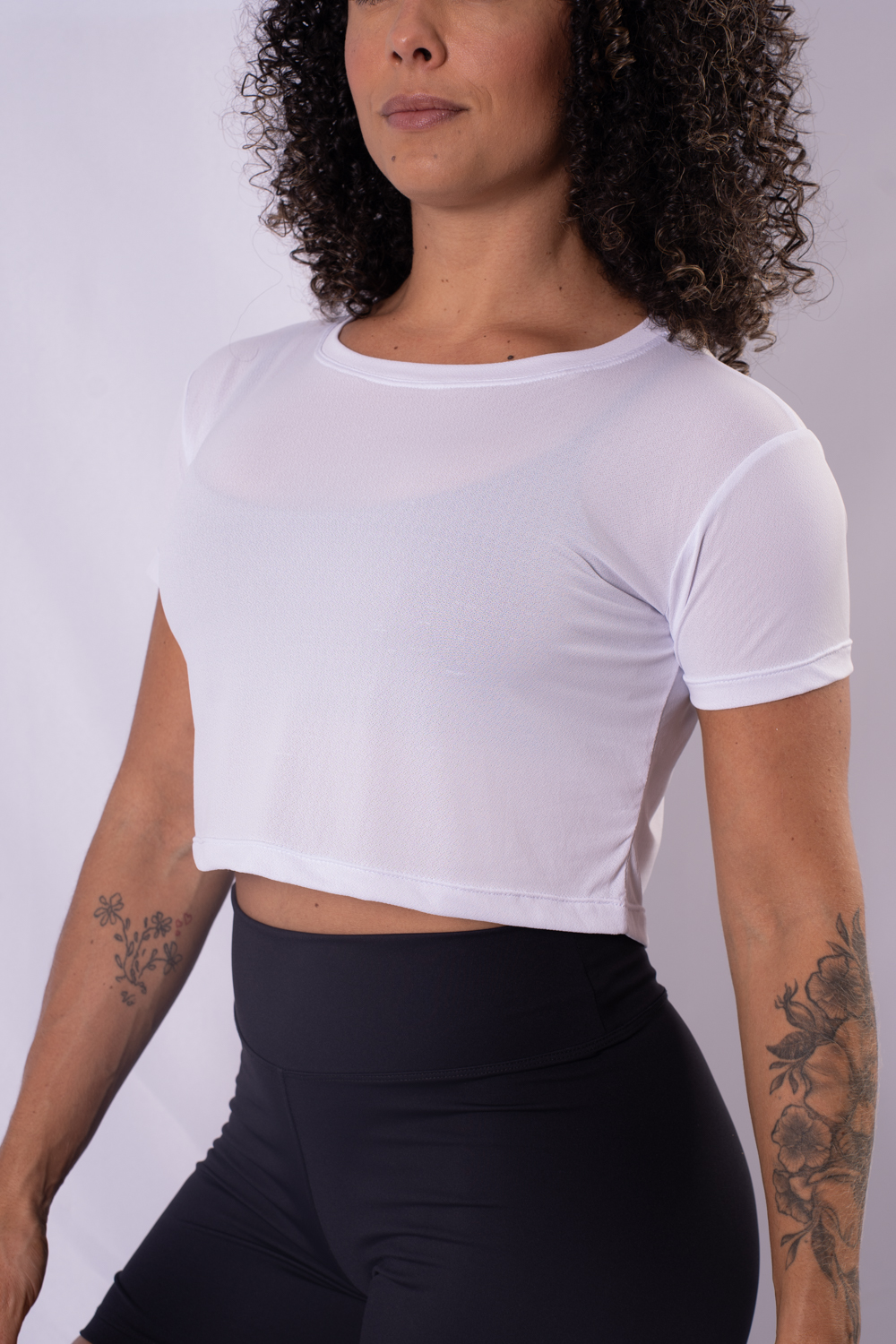 Cropped Crepe Poliamida