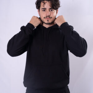 Moletom Canguru Masculino Preto